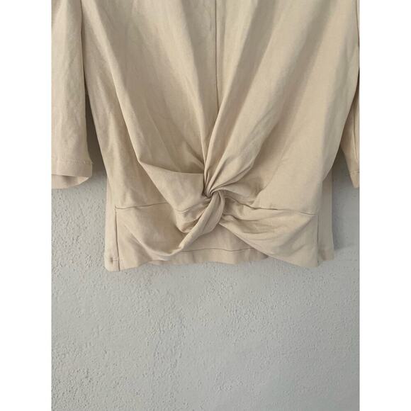 Anthropologie Endless Rose Woman Twist Knit Cropped Top, Size Medium - Picture 3 of 8